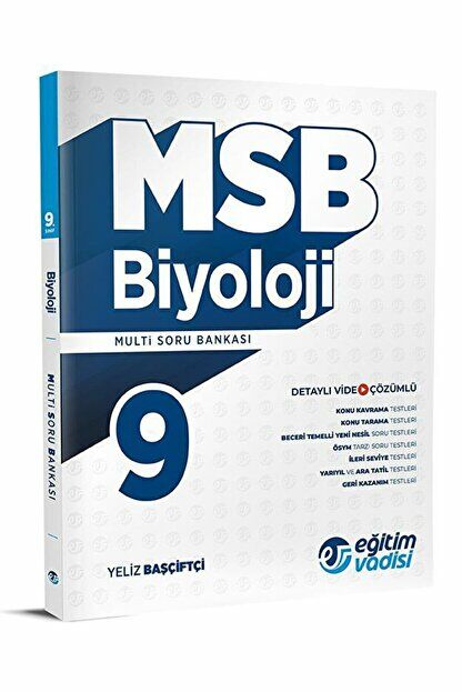 Eğitim Vadisi 9. Sınıf Biyoloji Güncel MSB Multi Soru Bankası / 9786256911796