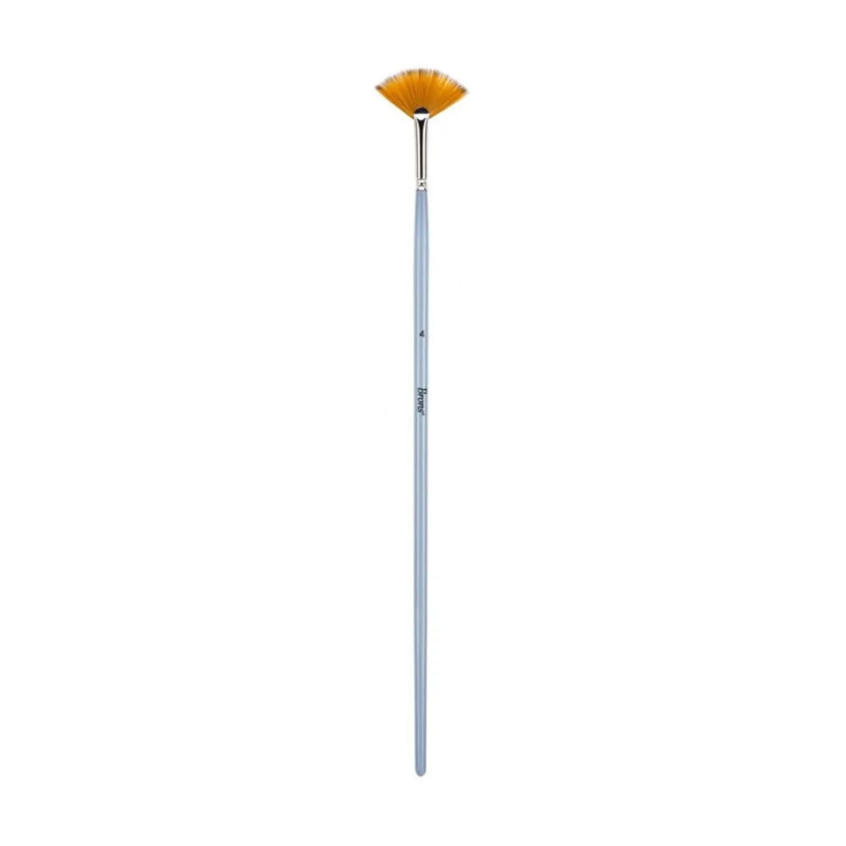Brons Yelpaze Fırça Uzun Sap No:4