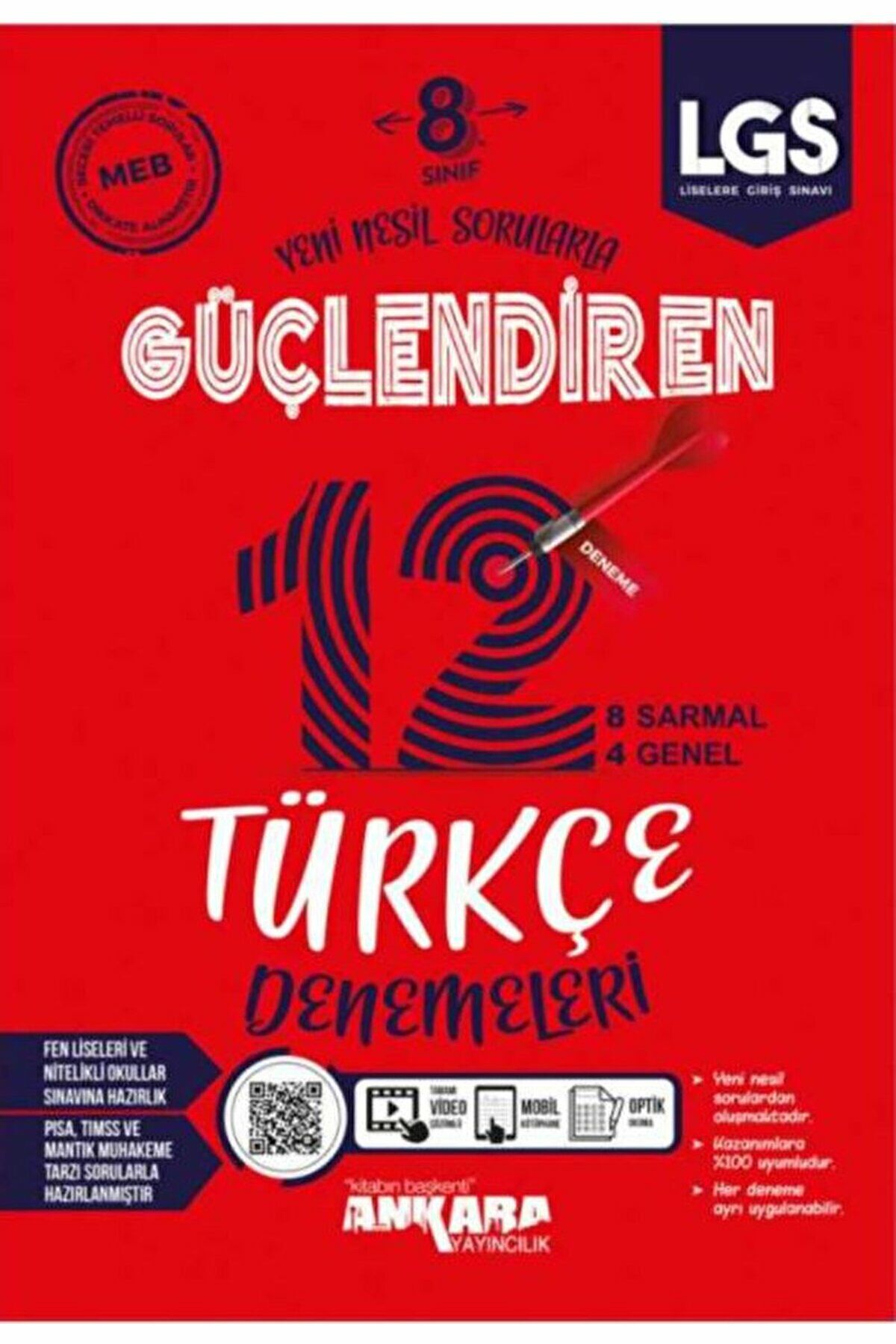 8. Sınıf LGS Türkçe Güçlendiren 12 Deneme / Kolektif / Ankara Yayıncılık / 9786052662427