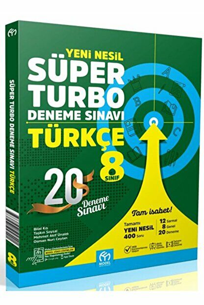 8. Sınıf Türkçe Yeni Nesil Süper Turbo Deneme Sınavı / Model Eğitim Yayıncılık / 9786257509541