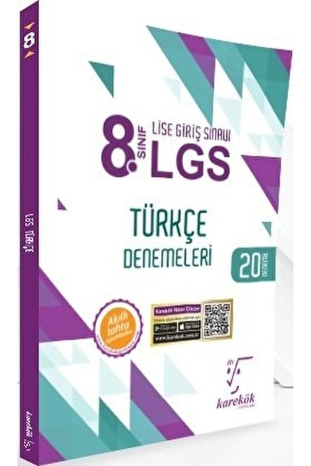 8. Sınıf LGS Türkçe 20li Deneme Sınavı / Kolektif / Karekök Yayıncılık / 9786257154529