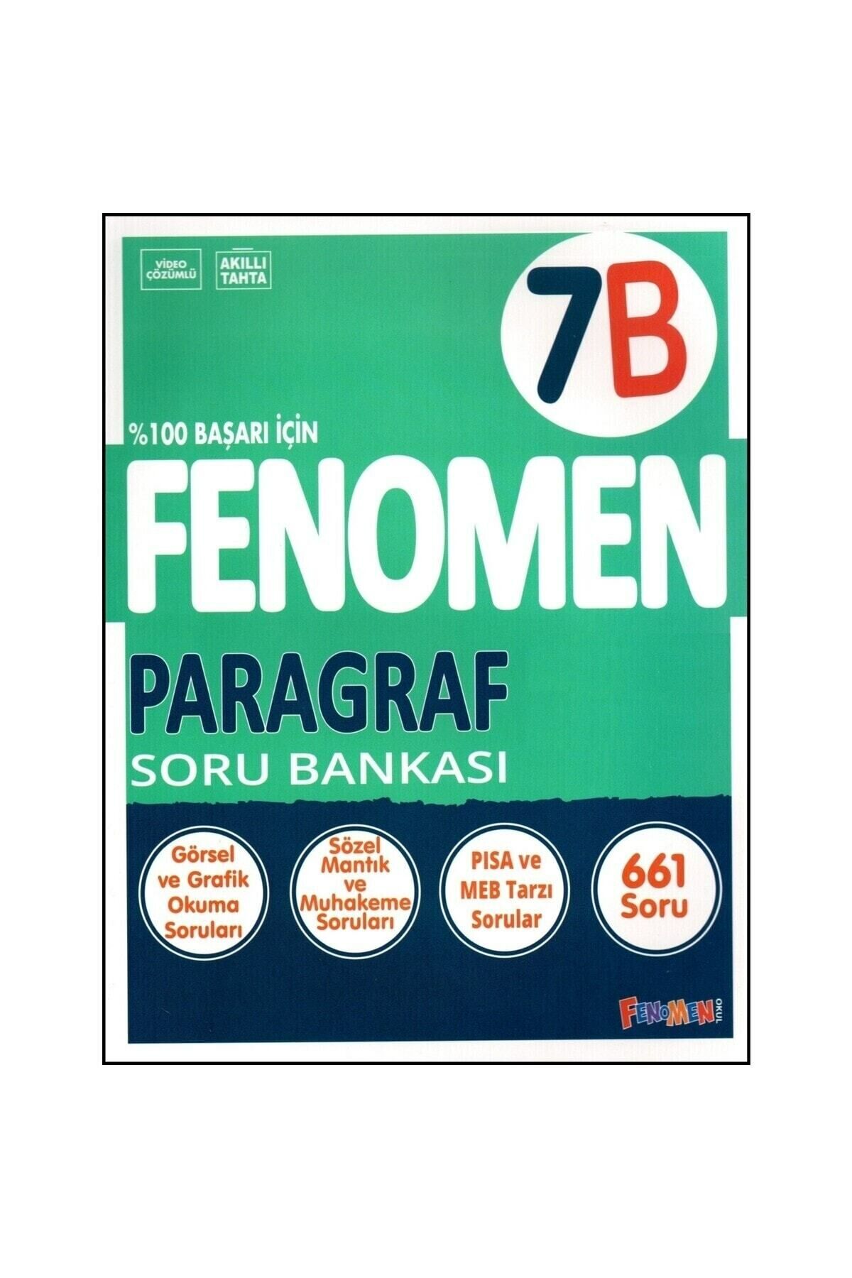 7. Sınıf Fenomen Paragraf B Soru Bankası Yeni Kapak