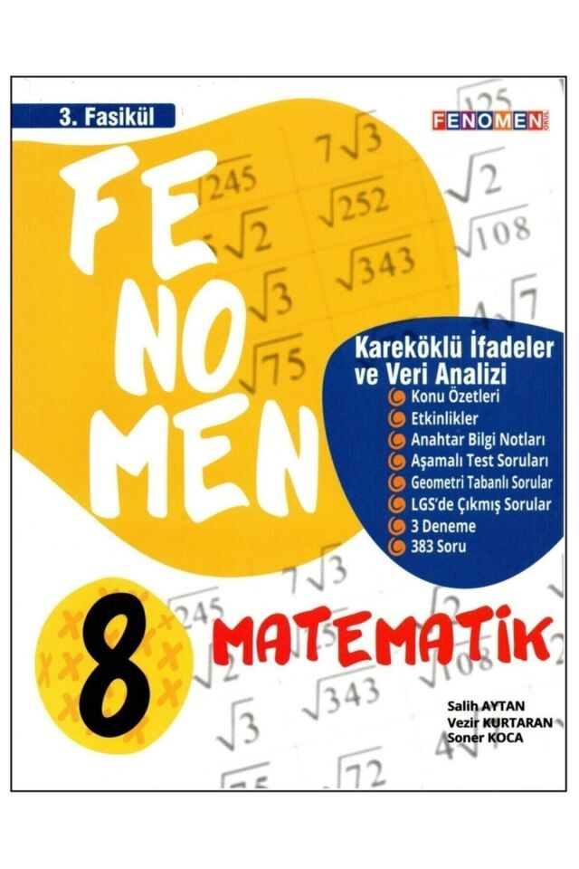Fenomen 8. Sınıf Lgs Matematik 3. Fasikül Konu Özetli Soru Bankası