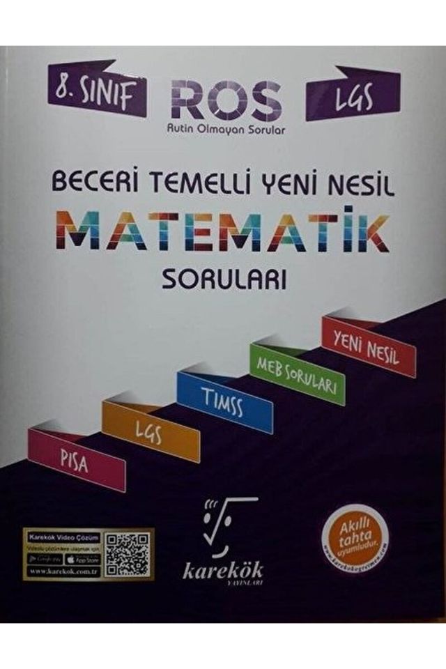 LGS 8. Sınıf ROS Beceri Temelli Yeni Nesil Matematik Soruları / Karekök Yayıncılık / 9786057711540