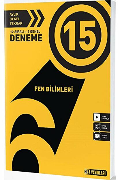 6. Sınıf Fen Bilimleri 15 Deneme / Kolektif / Hız Yayınları / 9786057814975