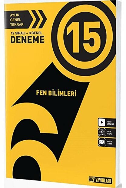 6. Sınıf Fen Bilimleri 15 Deneme / Kolektif / Hız Yayınları / 9786057814975