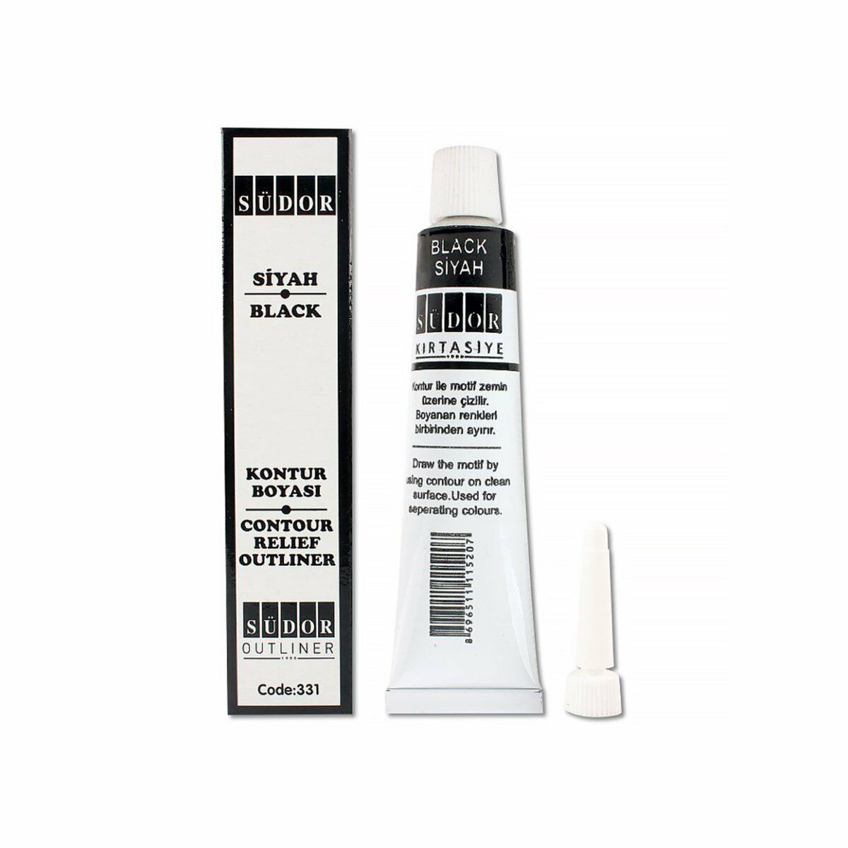 SÜDOR KONTUR BOYASI SİYAH 25 ML