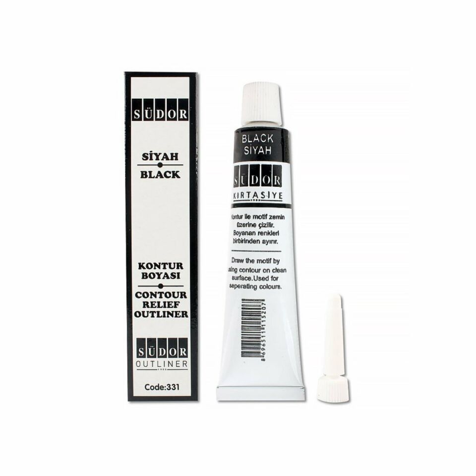 SÜDOR KONTUR BOYASI SİYAH 25 ML