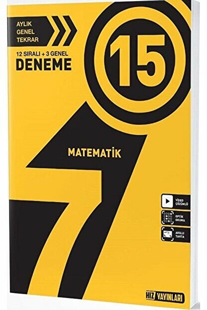 7. Sınıf Matematik 15 li Deneme / Kolektif / Hız Yayınları / 9786057814944