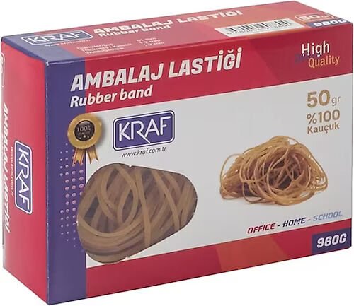 Kraf Ambalaj Lastiği %100 Kauçuk 50g 960G