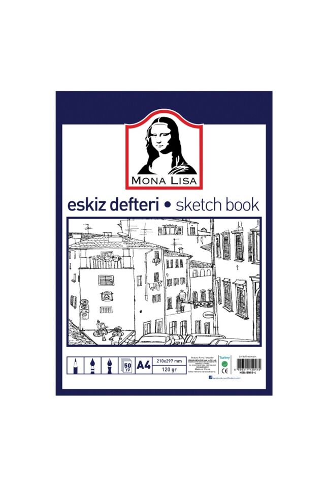 Mona Lisa Eskiz Defteri A4 50yp 120gr Bn05-4