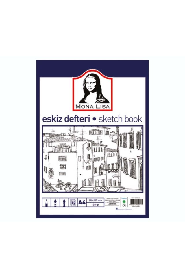 Mona Lisa Eskiz Defteri A4 50yp 120gr Bn05-4