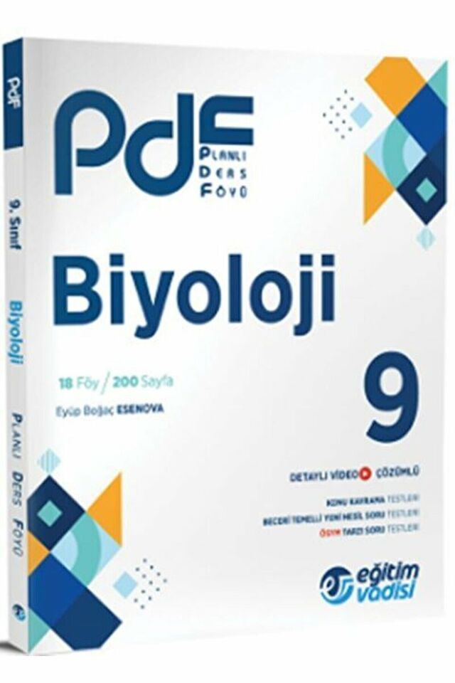 Eğitim Vadisi 9. Sınıf Biyoloji PDF Planlı Ders Föyü / Eğitim Vadisi Yayınları / 9786256911987