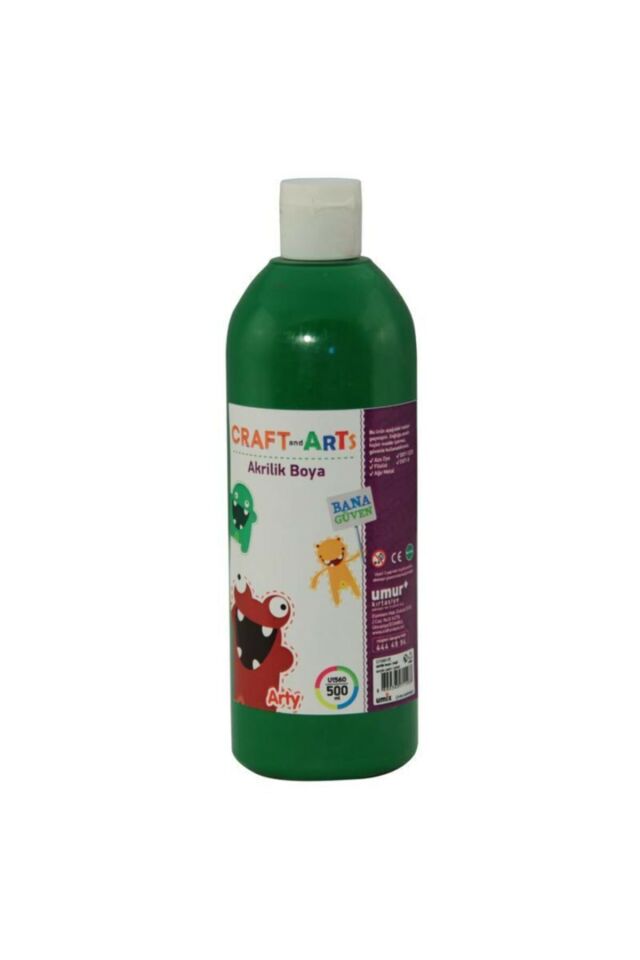 Akrilik Boya 500 Ml Yeşil(1 Paket 12 Adet)
