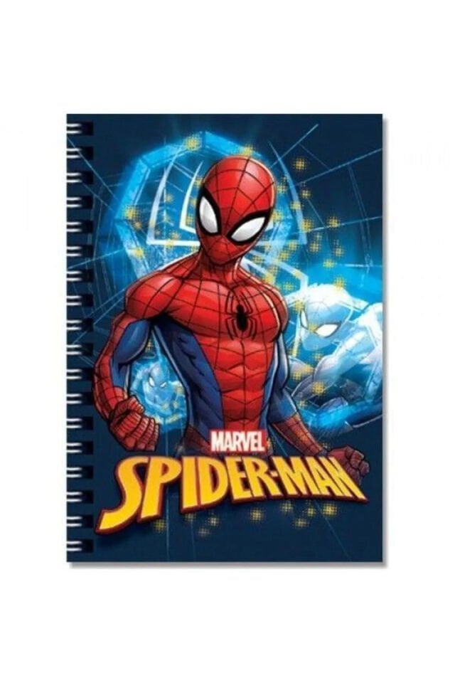 Keskin Color Spider Man 12*17 60Yaprak Çizgili Karton Kapak Kesimli Bloknot