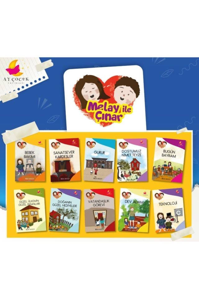 1. Sınıf Hikaye Kitabı Seti 10 Kitap Melay Ile Çınar Ay Çocuk Yayınları