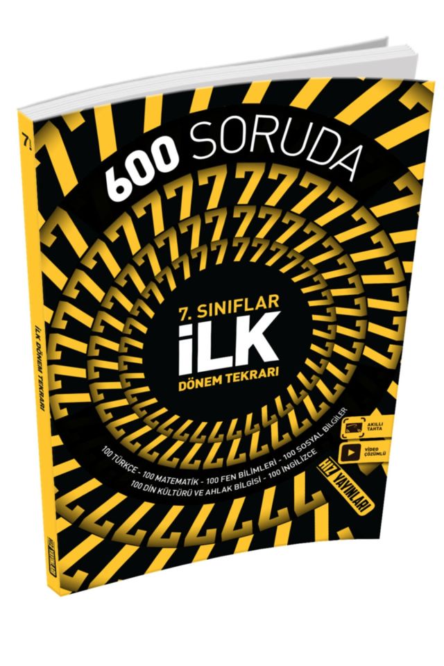 7. Sınıf 600 Soruda İlk Dönem Tekrarı / Kolektif / Hız Yayınları / 9786057814494