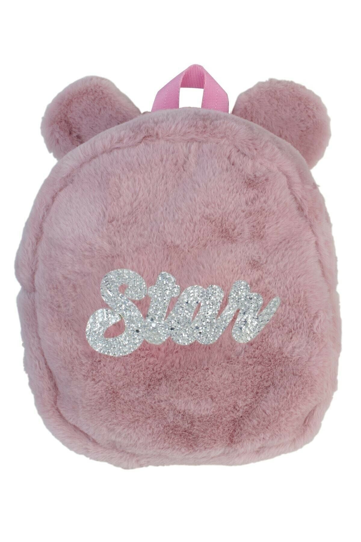 Peluş Sırt Çantası-pembe 25x25x10 Cm
