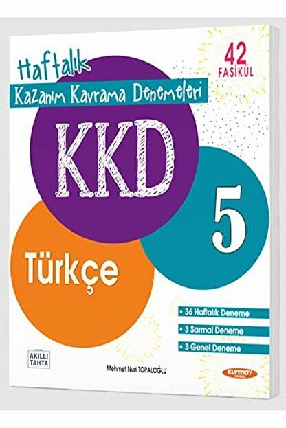 5. Sınıf Türkçe KKD 42 Fasikül Haftalık Kazanım Denemeleri / Kurmay Yayınları / 9786258450385