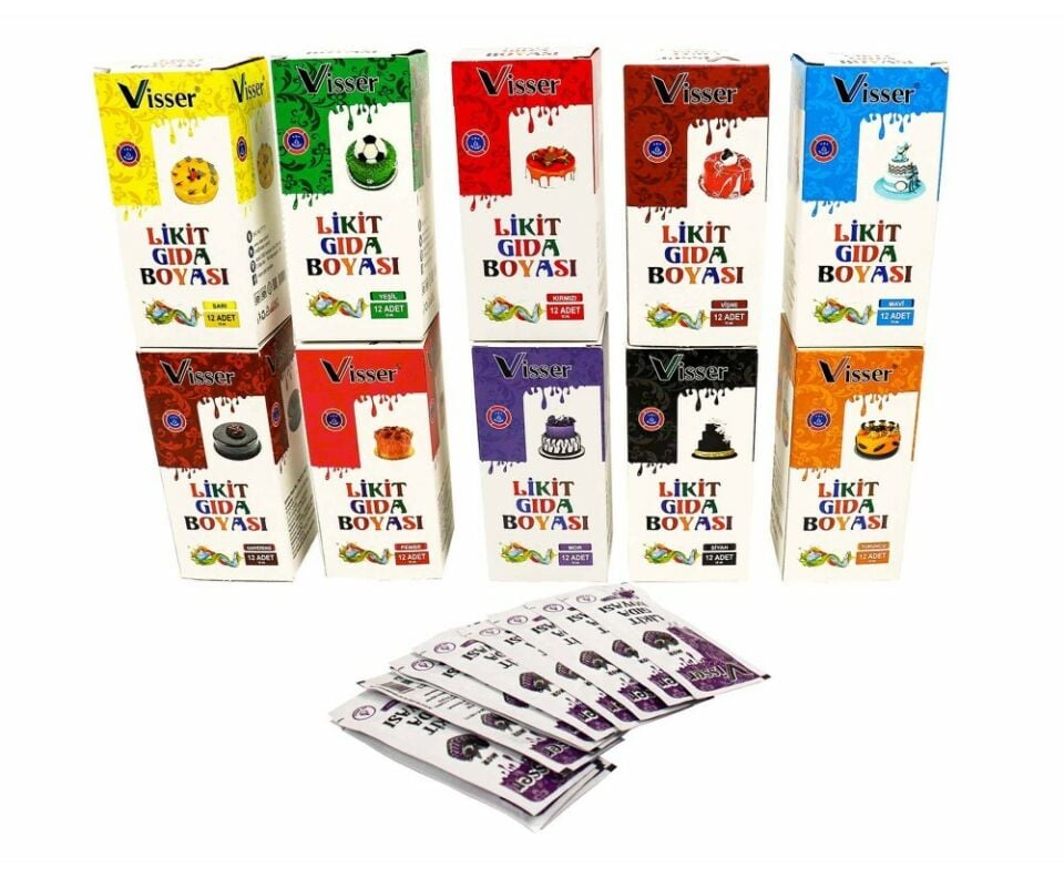 Viser Likit Gıda Boyası Karışık Renkler