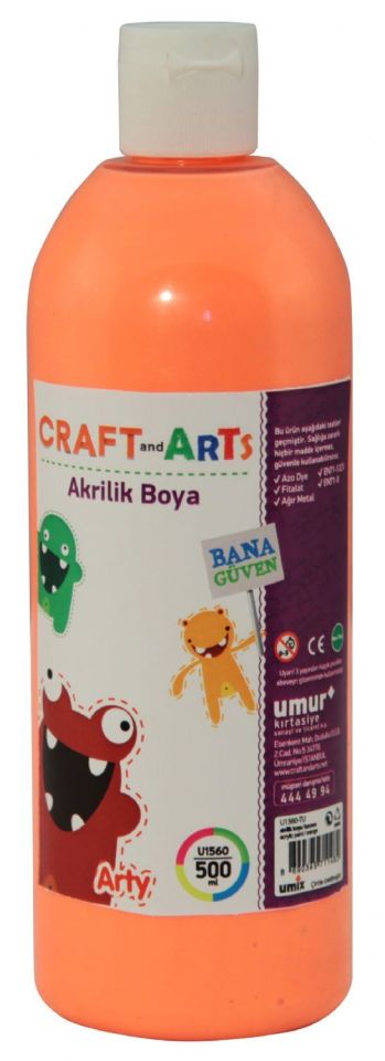 CRAFT ANF ARTS AKRİLİK BOYA 500 ML KARIŞIK RENKLER