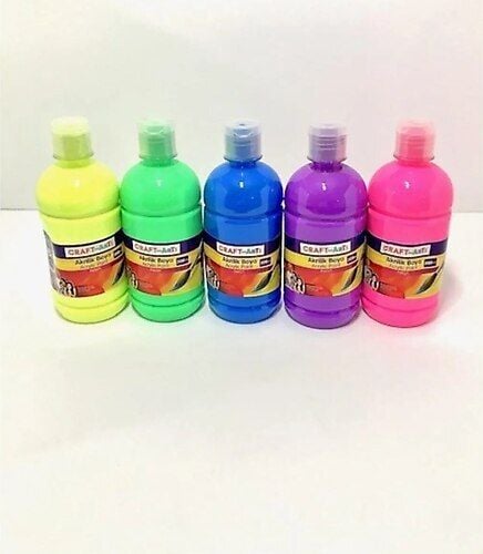 CRAFT AND ARTS AKRİLİK BOYA NEON 500 ML KARIŞIK RENKLER