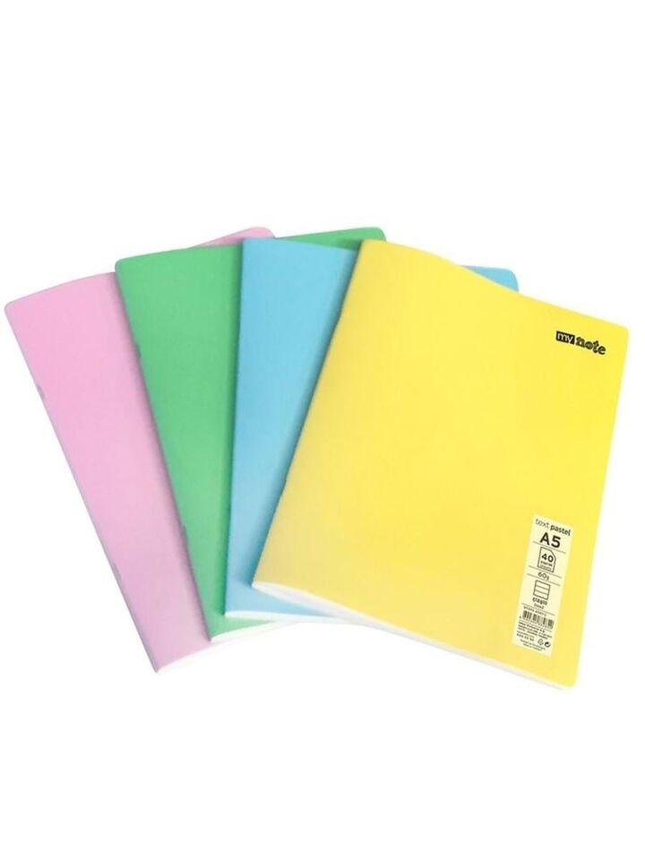My Note Text Pastel A4 40 Yaprak Çizgili Defter PP Kapak