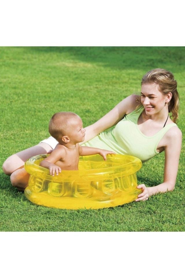 Şişme Bebek Havuzu Şişme Tabanlı Şeffaf 64cm X 25cm 51112