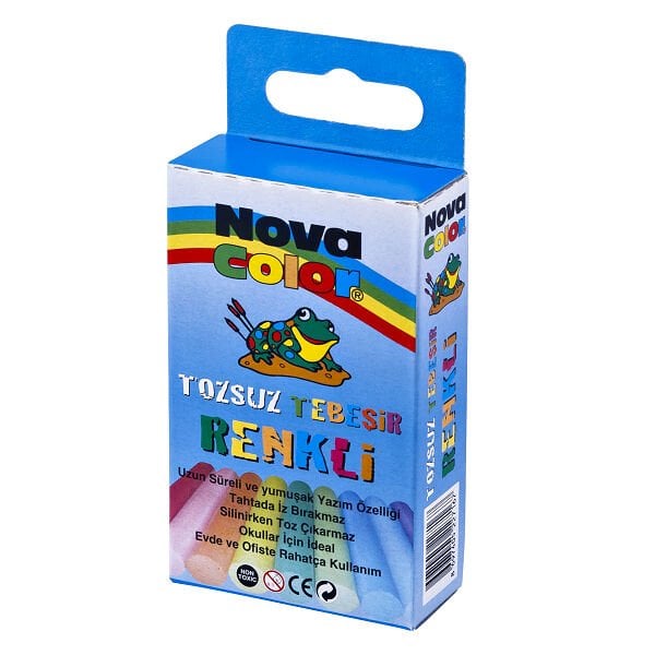 NOVA COLOR TOZSUZ TEBEŞİR RENKLİ 10 RENK NC4111