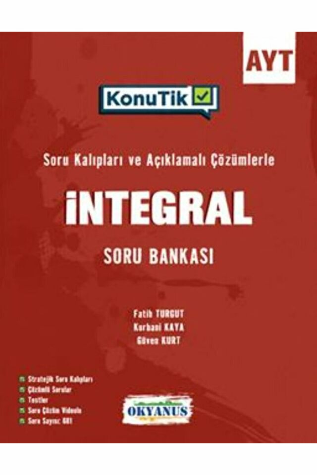AYT KonuTik İntegral Soru Bankası / Kolektif / Okyanus Yayınları / 9786257434805