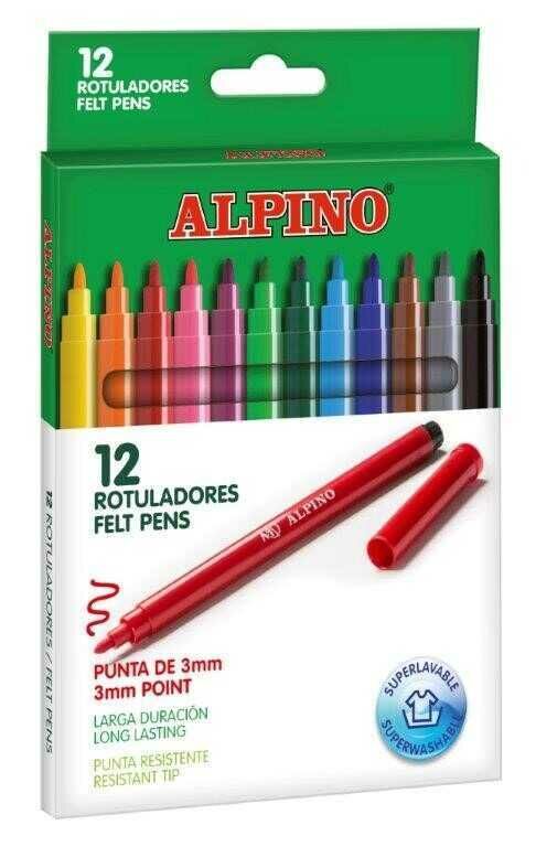 ALPİNO KEÇELİ KALEM 12 Lİ STANDART AR 1002