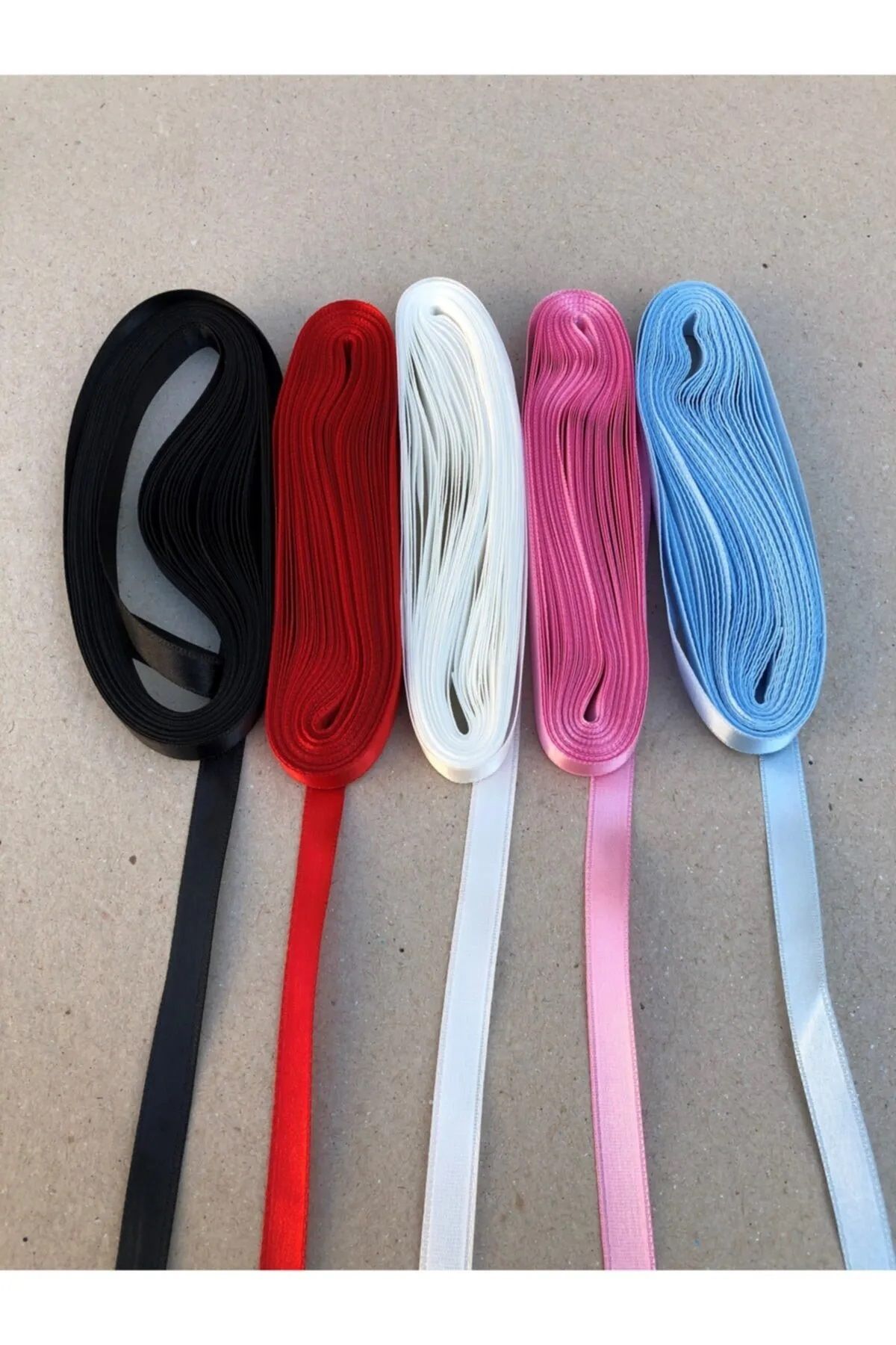 Nedi Saten Kurdela 10 metre 1 cm Karışık Renkler